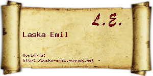 Laska Emil névjegykártya